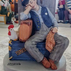 Norman Rockwell "Asleep on the Job" Figurine